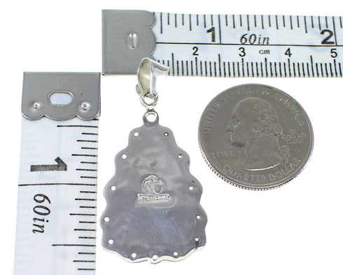Sterling Silver Southwest Turquoise Slide Pendant AX79174