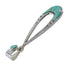 Authentic Sterling Silver Southwestern Turquoise Inlay Slide Pendant AX79179