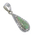 Silver Southwest Turquoise Inlay Tear Drop Slide Pendant AX79184