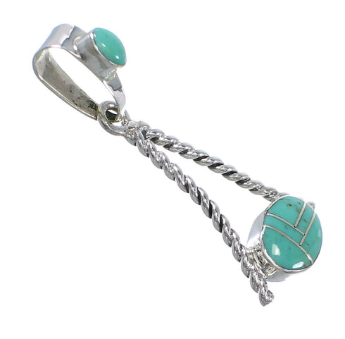 Southwest Turquoise Sterling Silver Pendant AX79189