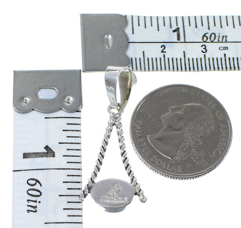 Southwest Turquoise Sterling Silver Pendant AX79189