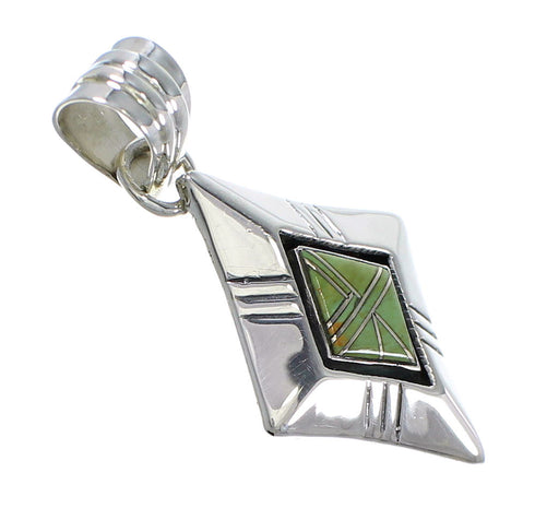 Southwest Turquoise Genuine Sterling Silver Pendant AX79192