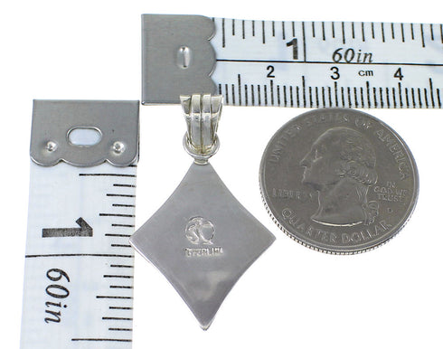 Southwest Turquoise Genuine Sterling Silver Pendant AX79192