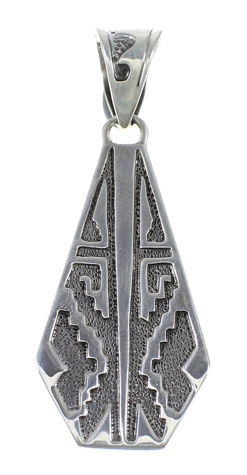 Turquoise Sterling Silver Water Wave Reversible Pendant AX79200