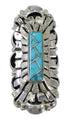 Turquoise Inlay Sterling Silver Southwestern Ring Size 5-1/2 QX75648