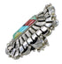 Multicolor Inlay Genuine Sterling Silver Southwest Ring Size 5-1/2 QX75669