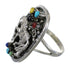 Southwestern Multicolor And Sterling Silver Horse Ring Size 5-1/2 QX75627