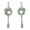 Authentic Sterling Silver Turquoise Inlay Post Dangle Earrings UX75947