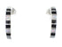 Southwest Silver Jet And Opal Inlay Post Hoop Earrings QX75445