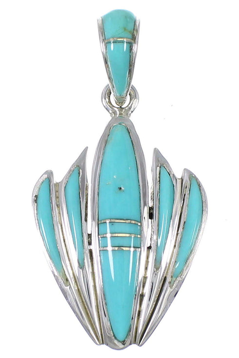 Sterling Silver Turquoise Southwest Pendant YX75405