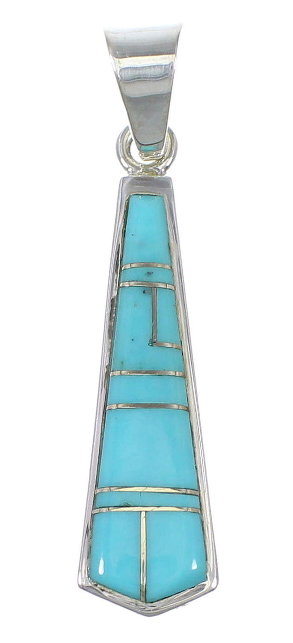 Sterling Silver Turquoise Southwestern Pendant YX75411