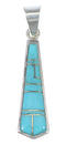 Sterling Silver Turquoise Southwestern Pendant YX75411