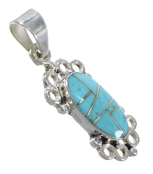 Turquoise Sterling Silver Southwestern Pendant YX75425