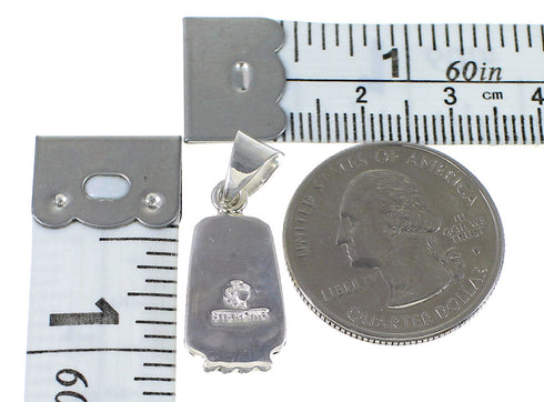 Turquoise And Silver Southwest Slide Pendant YX75442