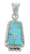 Turquoise And Sterling Silver Southwest Pendant YX75443