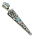 Southwestern Turquoise Silver Water Wave Hand Pendant QX76943