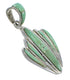 Turquoise Inlay Genuine Sterling Silver Southwest Pendant QX77105