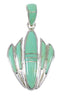 Turquoise Inlay Genuine Sterling Silver Southwestern Pendant QX77106