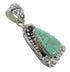 Flower Turquoise Inlay Silver Southwestern Pendant QX77108