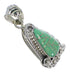 Flower Turquoise Inlay Sterling Silver Southwest Pendant QX77109