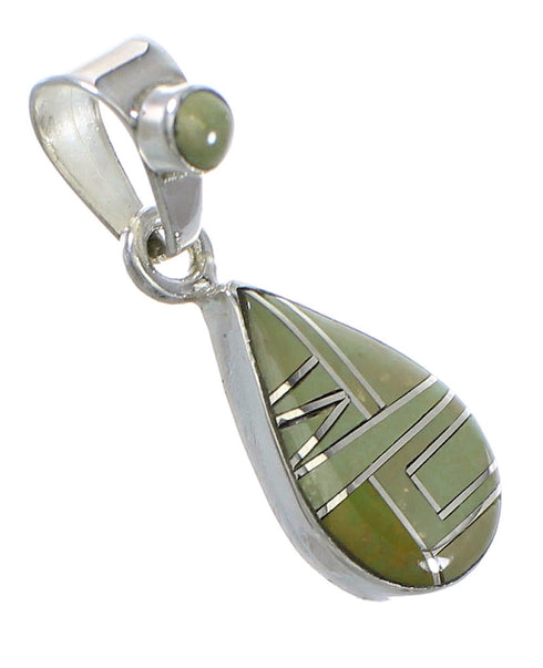 Southwestern Turquoise Sterling Silver Teardrop Pendant RX77070