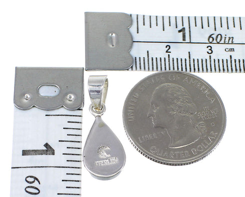 Southwestern Turquoise Sterling Silver Teardrop Pendant RX77070