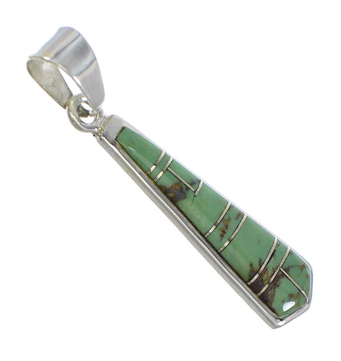 Sterling Silver Turquoise Southwestern Pendant RX77088
