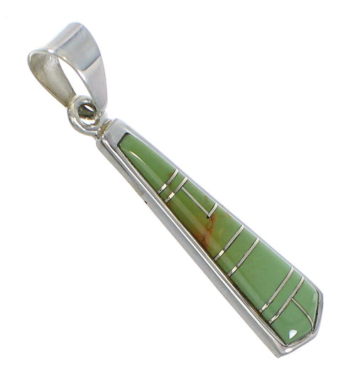 Turquoise And Sterling Silver Slide Pendant RX77094
