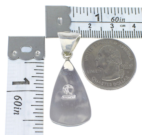 Southwestern Turquoise Sterling Silver Pendant QX77115