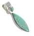 Southwestern Turquoise And Sterling Silver Slide Pendant RX77164