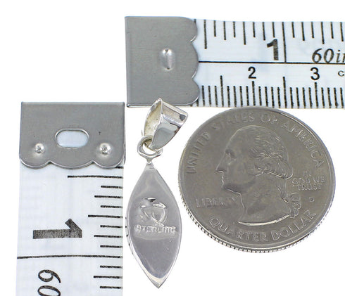 Southwestern Turquoise And Sterling Silver Slide Pendant RX77164