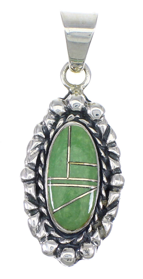 Southwestern Turquoise Authentic Sterling Silver Pendant QX77118
