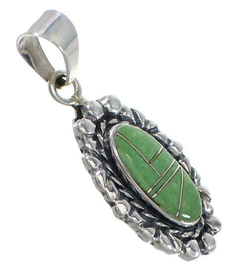 Southwestern Turquoise Authentic Sterling Silver Pendant QX77118