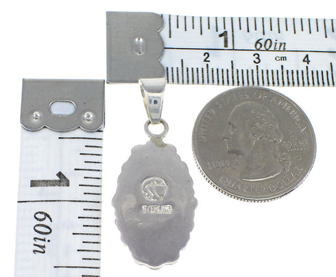 Southwestern Turquoise Authentic Sterling Silver Pendant QX77118