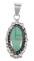 Turquoise Genuine Sterling Silver Southwest Pendant QX77122
