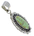 Turquoise Genuine Sterling Silver Southwestern Pendant QX77134