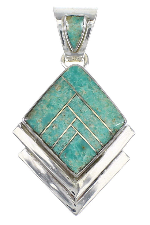 Turquoise Genuine Sterling Silver Slide Pendant RX77209