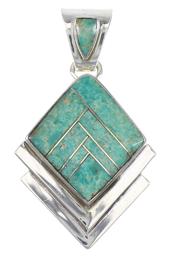 Turquoise Genuine Sterling Silver Slide Pendant RX77209