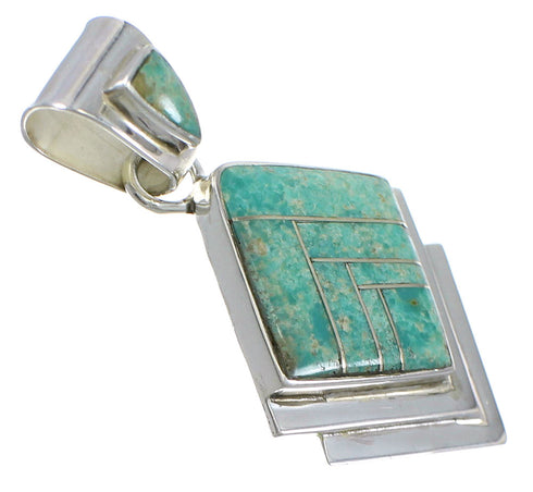 Turquoise Genuine Sterling Silver Slide Pendant RX77209
