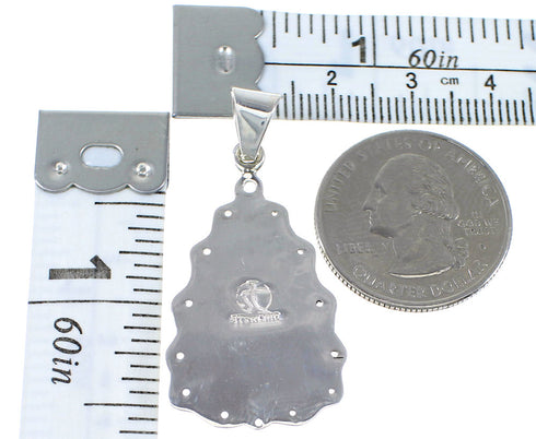 Turquoise Opal Silver Southwest Pendant AX76489