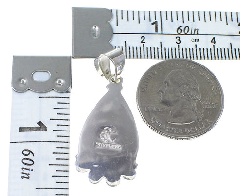 Southwestern Turquoise Opal Inlay Sterling Silver Pendant AX76499