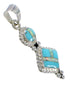 Silver Turquoise Opal Inlay Pendant AX76554