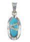 Sterling Silver Turquoise Opal Southwestern Pendant AX76563