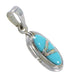 Sterling Silver Turquoise Opal Southwestern Pendant AX76563