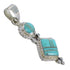 Sterling Silver Southwestern Turquoise Inlay Pendant QX77378