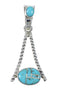 Southwest Sterling Silver Turquoise Inlay Pendant QX77398