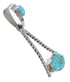 Southwest Sterling Silver Turquoise Inlay Pendant QX77398