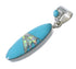 Sterling Silver Turquoise And Opal Inlay Southwest Pendant UX75652