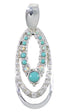 Sterling Silver Southwest Turquoise And Opal Pendant UX75665