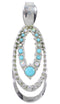 Sterling Silver Southwestern Turquoise And Opal Pendant UX75666